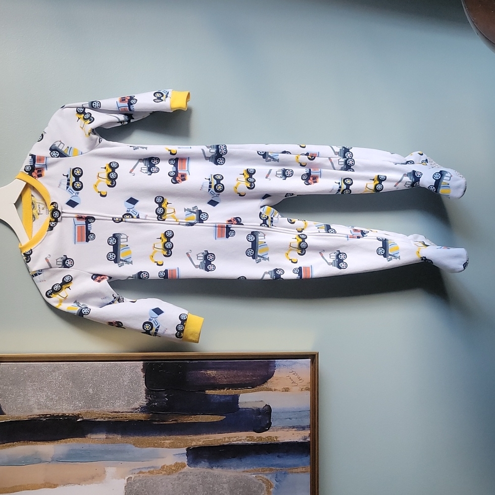 Carters 5T Boys Truck Flannel Soft Footed Pajamas